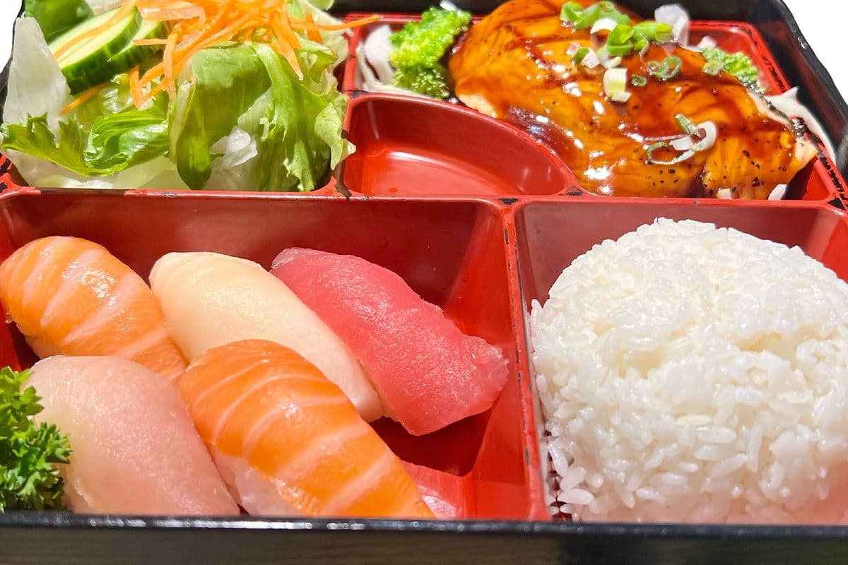 Salmon Teriyaki + Sushi