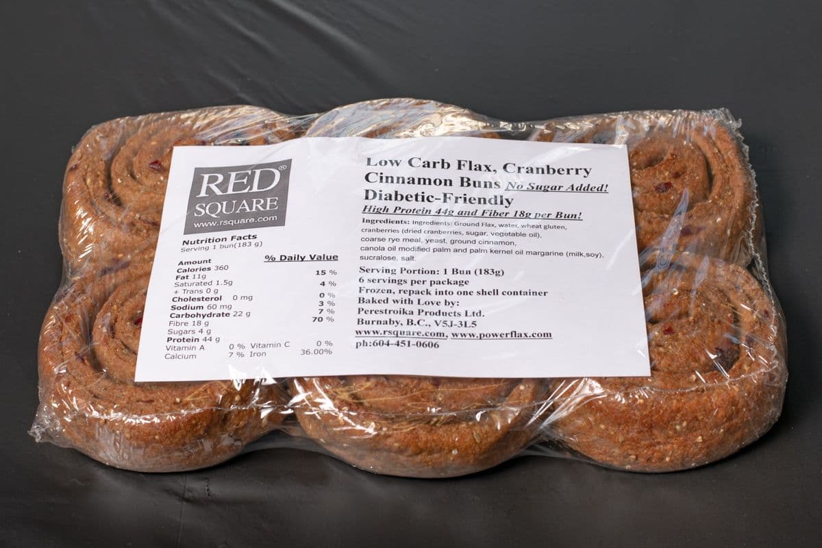Low-Carb Cinnamon Cranberry Buns (6 pcs)