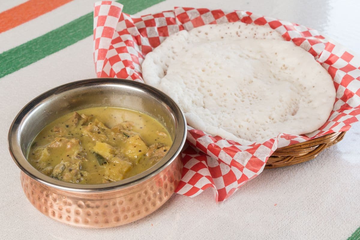 Appam with Chicken Stew
