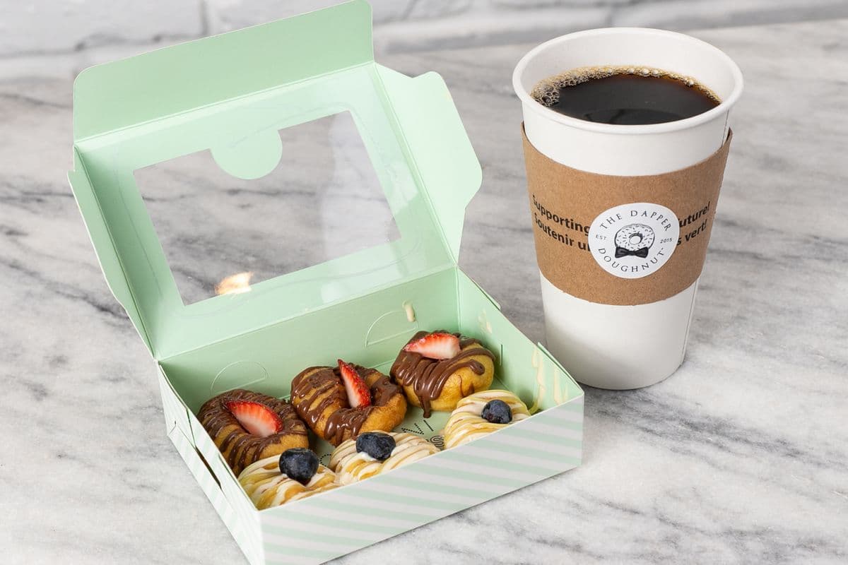 Six-Pack Mini Doughnut and Drink Combo