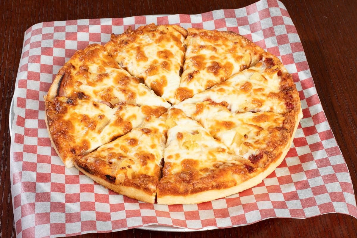 7. 14" Ham and Pineapple Pizza