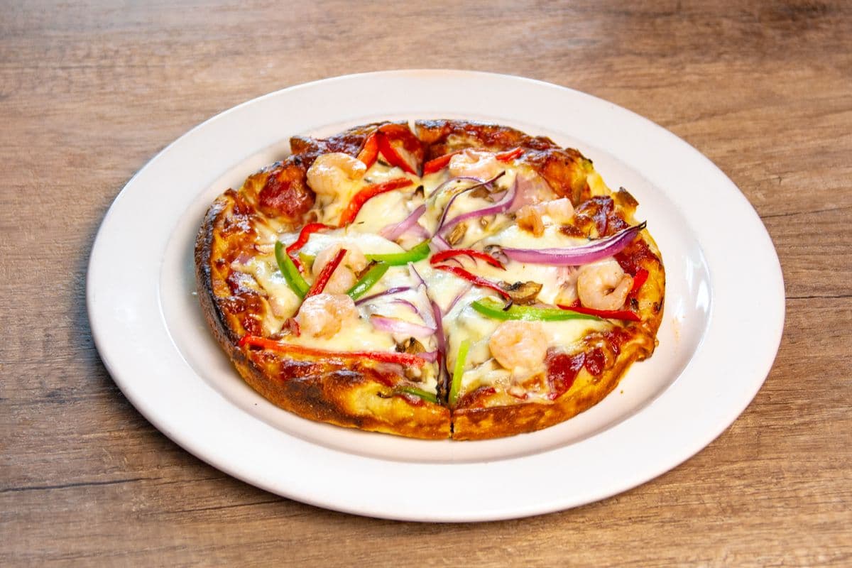 8" Pig's Pie - Tipsy Award Winning House Pizza Is a Must Try.