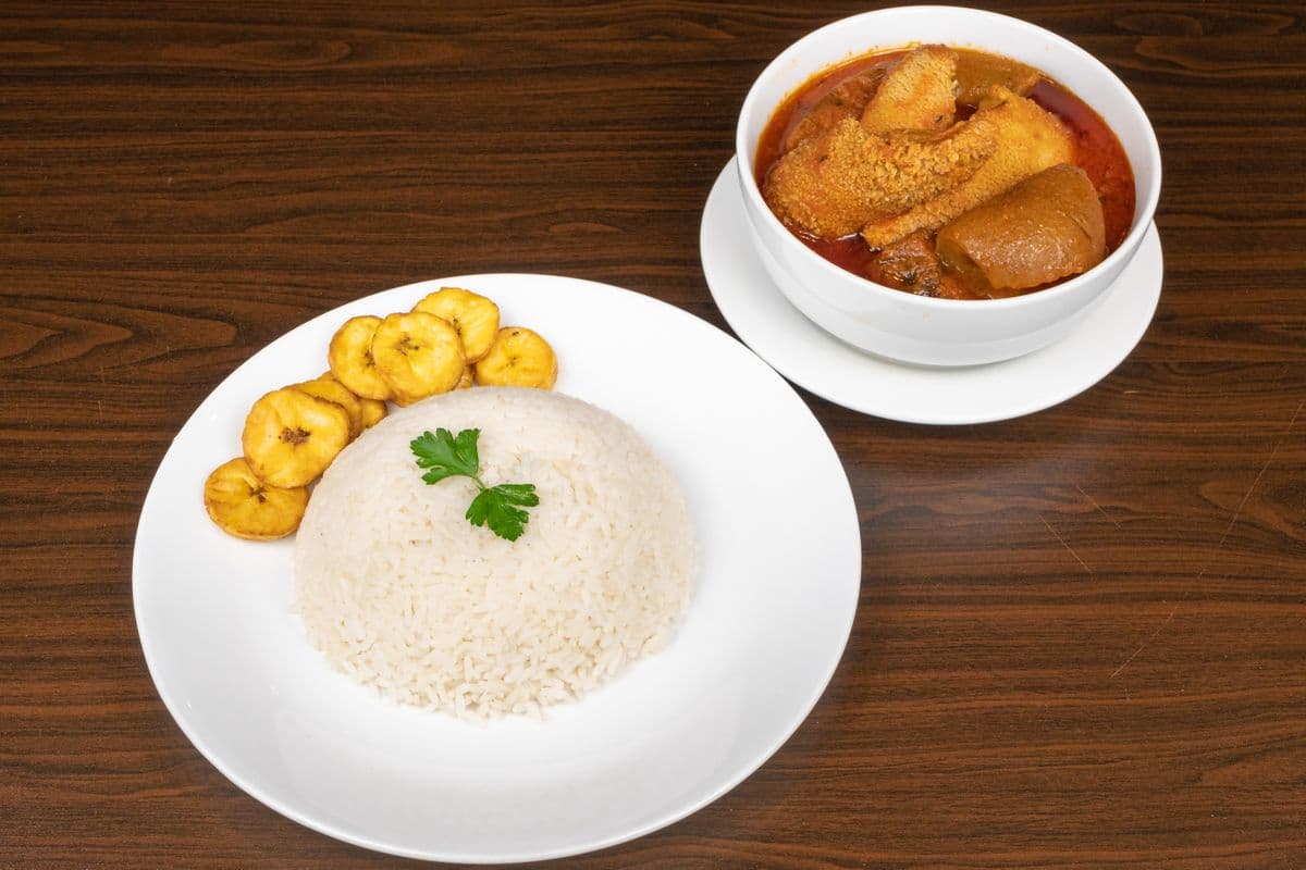 White Rice with Choice of Protein (Large)