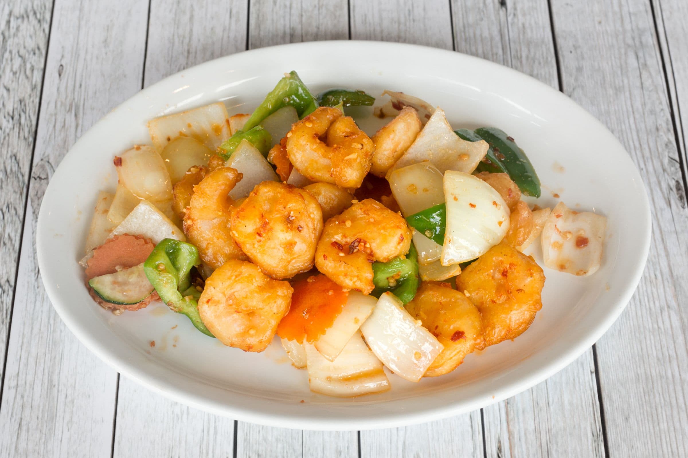 Crevettes frites au sel et poivre / Fried Shrimp with Pepper and Salt