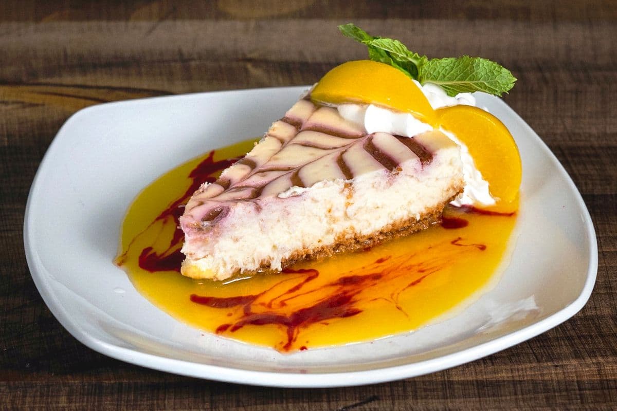 Peach "Melba" Cheesecake