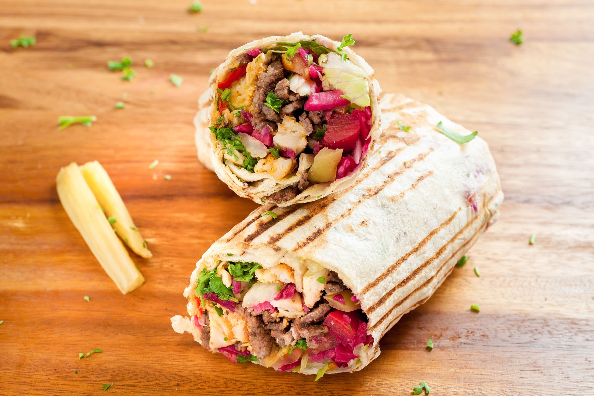 Shawarma Mix Wrap (Beef & Chicken) Combo
