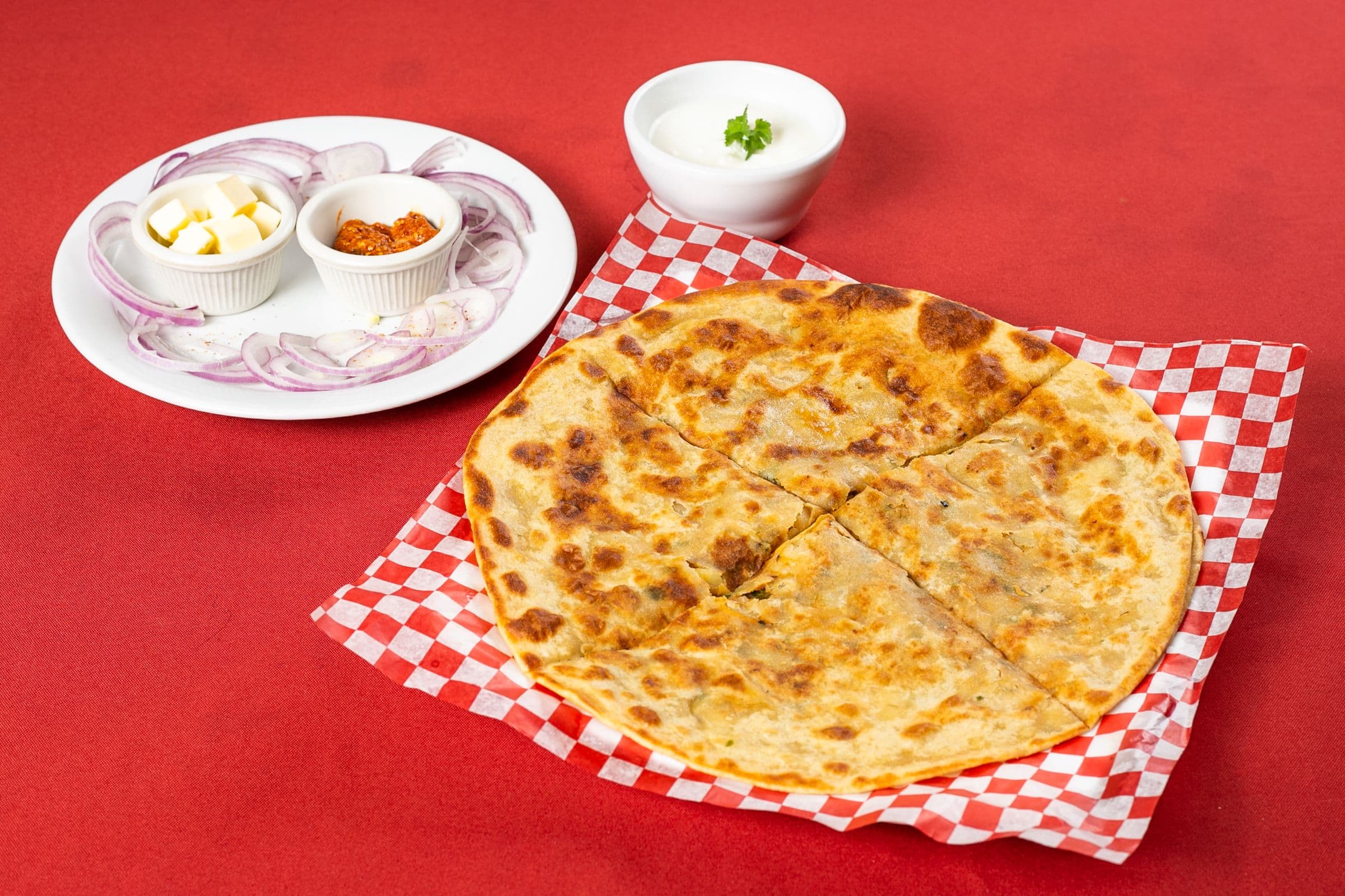 Aloo Paratha Plate