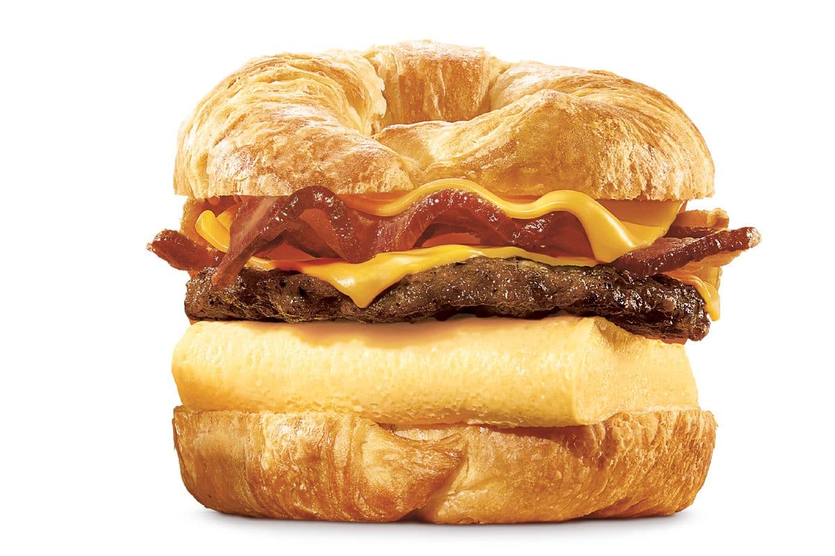 Double CROISSAN'WICH® with Sausage and Bacon (580 Cals)