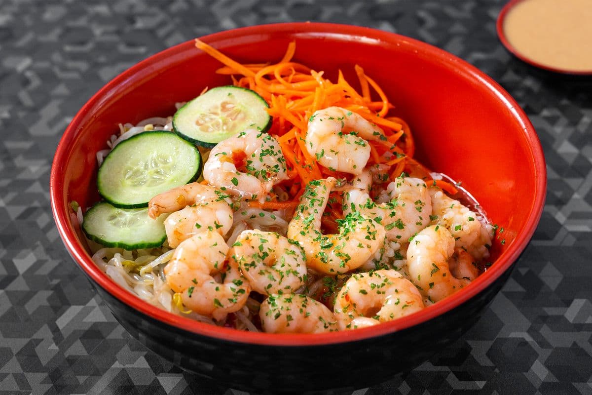Salmon (1 pc) or Shrimp (10 pcs) Rice Bowl