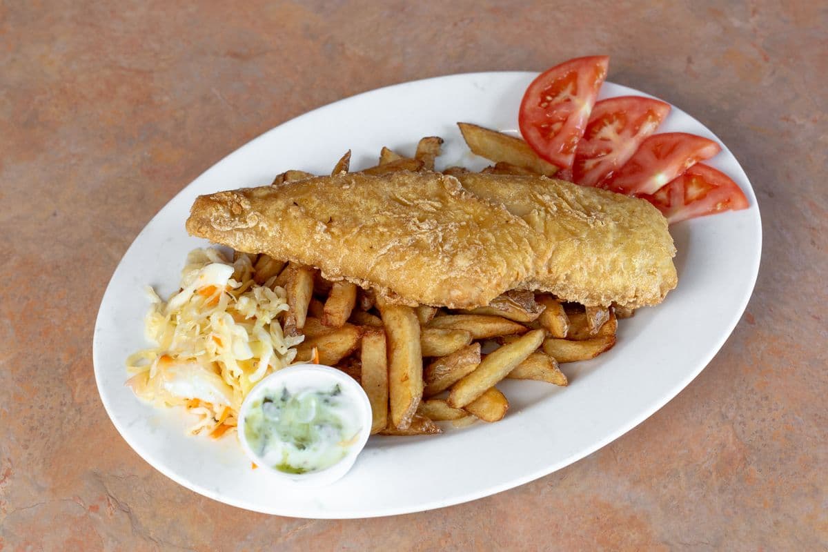 Fish and Chips Dinner Plate