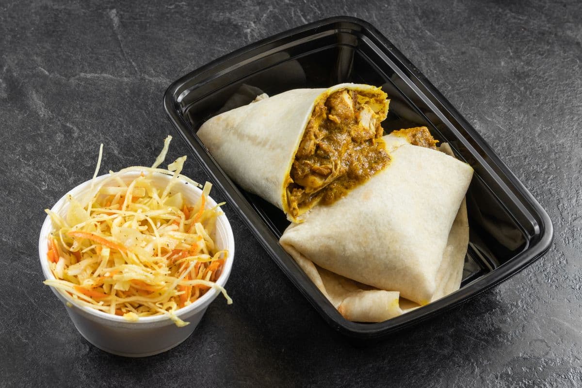 Curried Chicken Roti Wrap