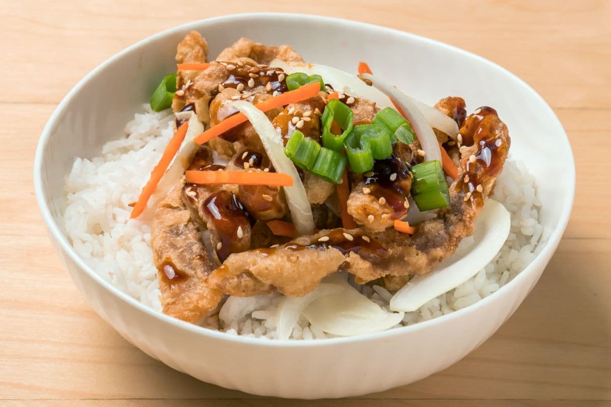 Ginger Pork Rice Bowl