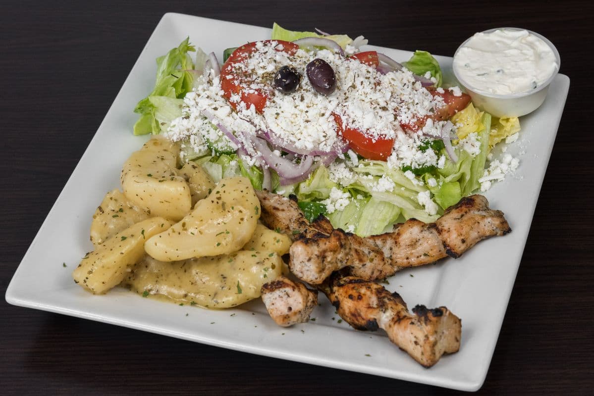Small Chicken Souvlaki Plate
