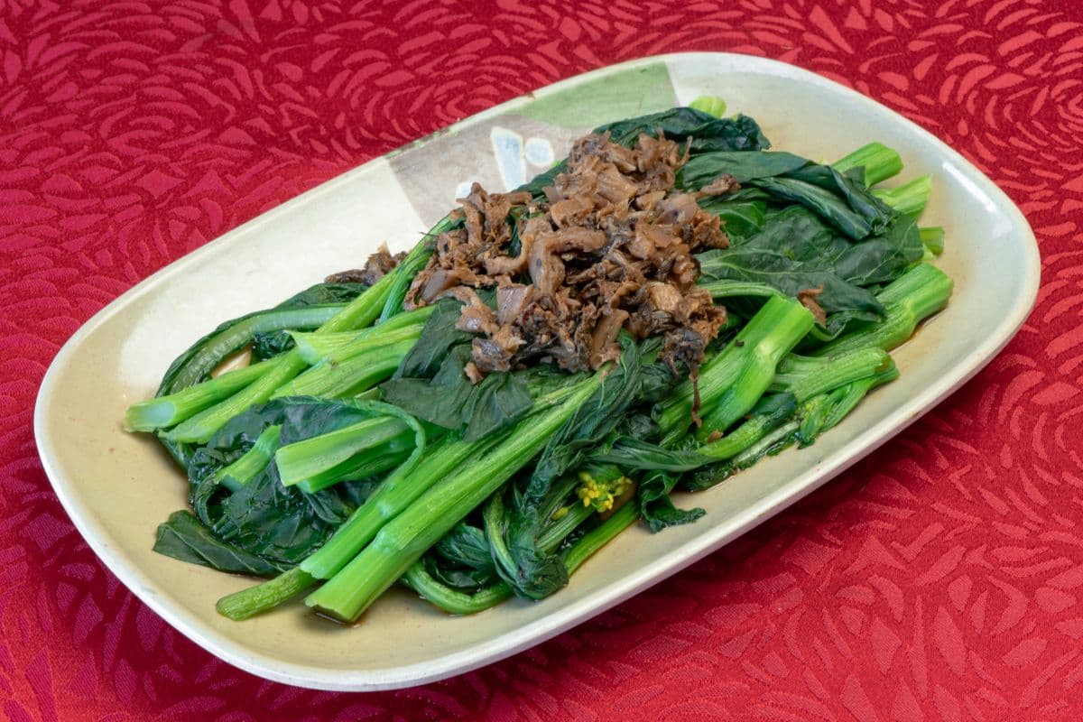 133. Steamed Chinese Greens with Preserved Vegetables