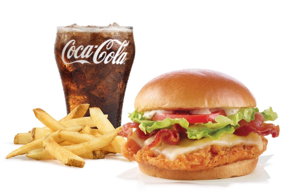 Combo sandwich Club Ranch à l’Asiago / Asiago Ranch Chicken Club Combo (Cals: 670-1210)
