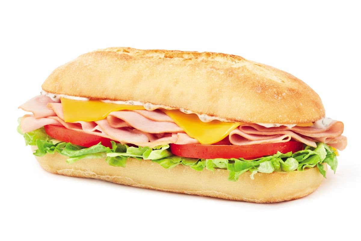 Large Ham & Cheddar Sandwich