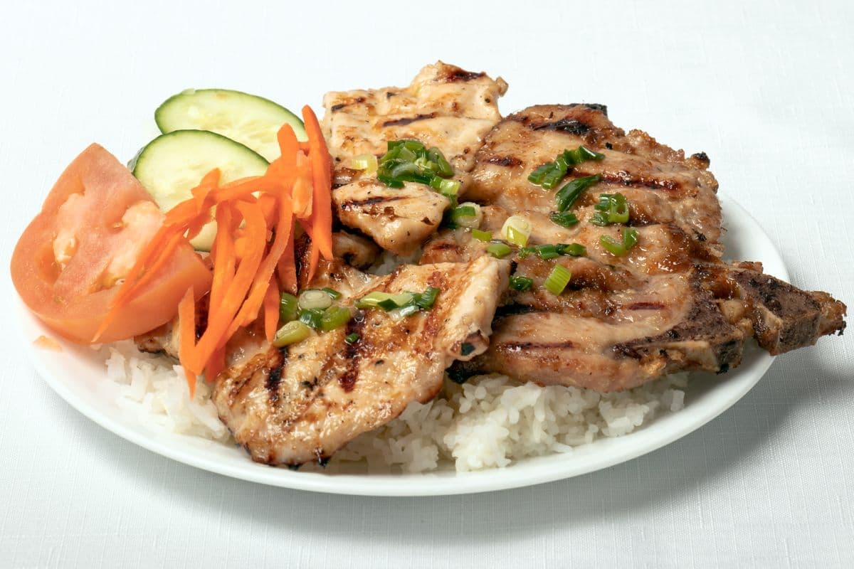 49. Grilled Chicken and Pork Chop