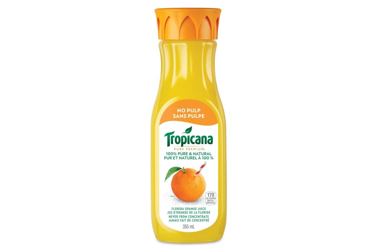 Jus d'orange Tropicana en bouteille / Tropicana OJ (170 Cals)