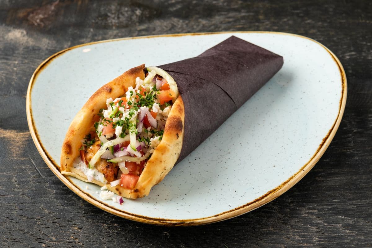 Chicken on a Pita Wrap