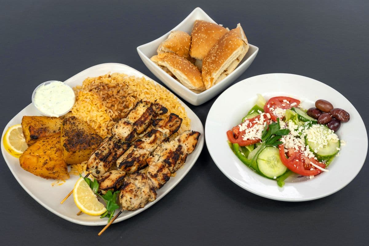 Small Chicken Souvlaki Dinner