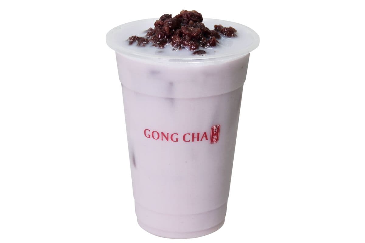 Taro Milk Drink with Red Bean