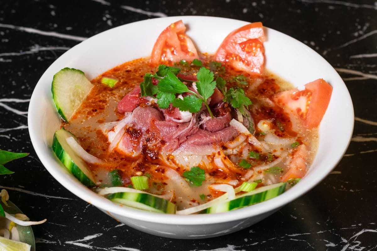107. Spicy Sate Beef Pho - Pho Sate