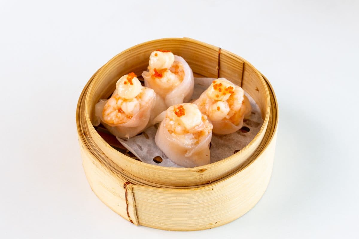Steamed Fish Roe and Scallop (with shrimp) Dumplings